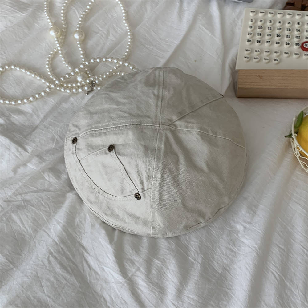 Women's Retro Washed Denim Beret