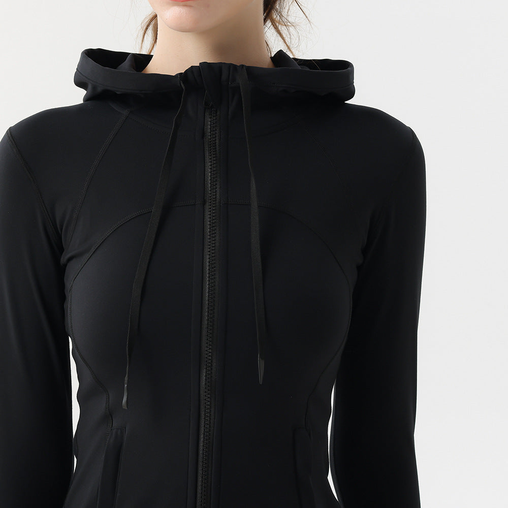 Autumn Yoga Clothes Hooded Fitness Hoodie Quick-drying