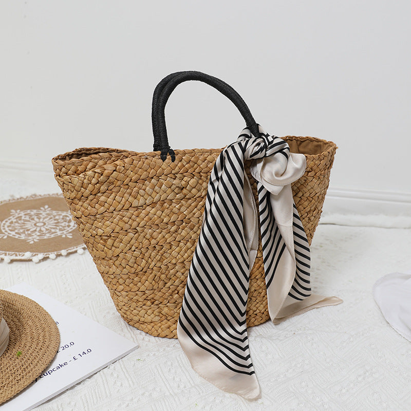 Women's Large Capacity Straw Bag All Match Simple Portable