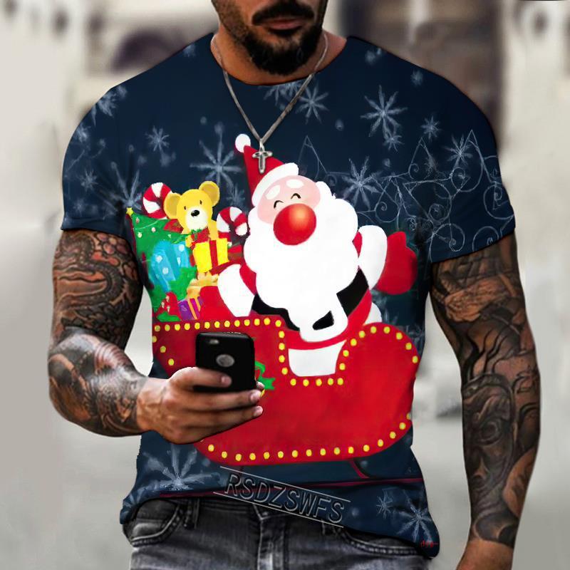 Fashion Christmas Short Sleeve Round Neck