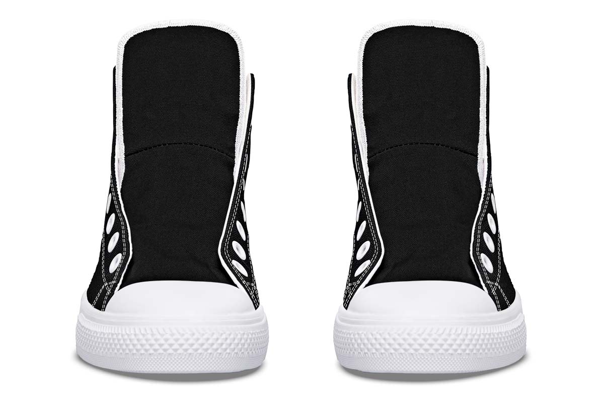Men's And Women's Fashion Color Printing High-top Canvas Shoes