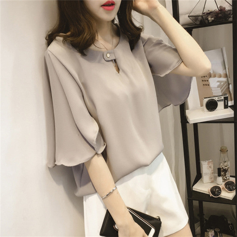Plus Size Women's Loose And Slim Short Sleeve T-shirt Top