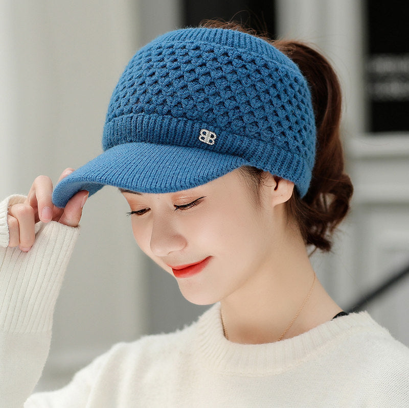 Thickened Warm Knitted Wool Hat In Autumn And Winter