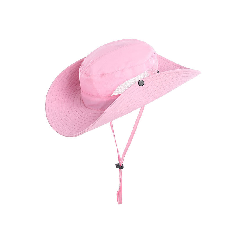 Bucket Hat Women's Summer Outdoor Sun Hat Exposed Ponytail Sun Hat Sun Protection Hat
