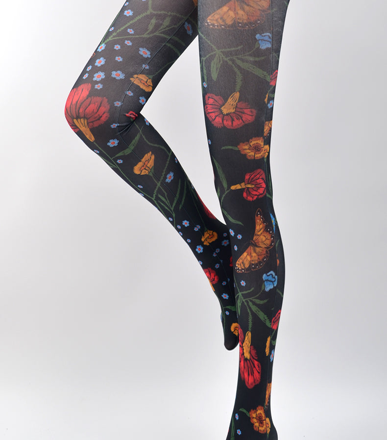 Women's Velvet Jacquard Pantyhose Fashion Socks