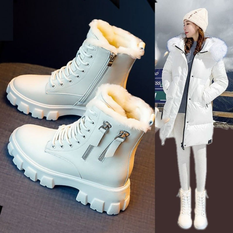 New All-match Plus Velvet Snow Cotton Boots