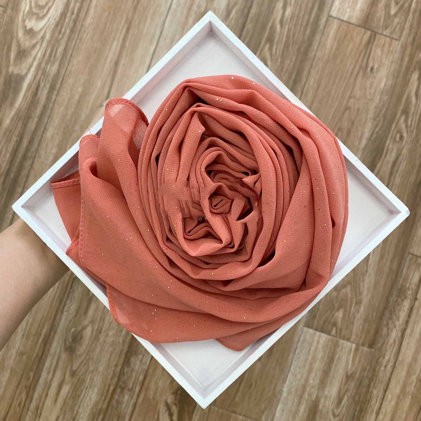 Fashion Simple Golden Chiffon Long Scarf
