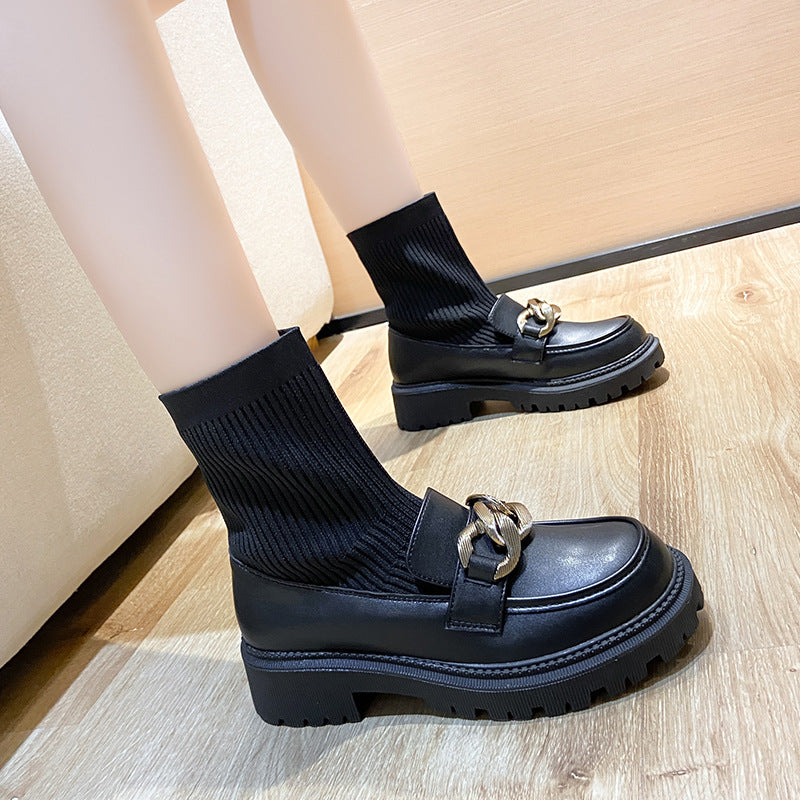 Korean Style Trendy Flat Martin Boots Short Boots Ins Trend