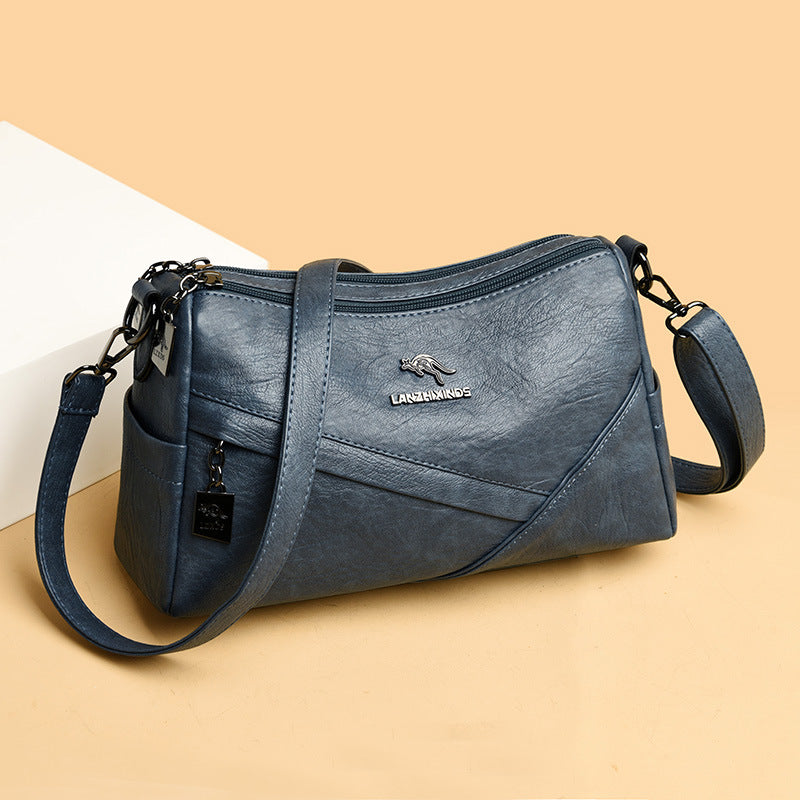 Ny Fashion Skulderrem i Blødt Læder Stor Kapacitet Crossbody Taske