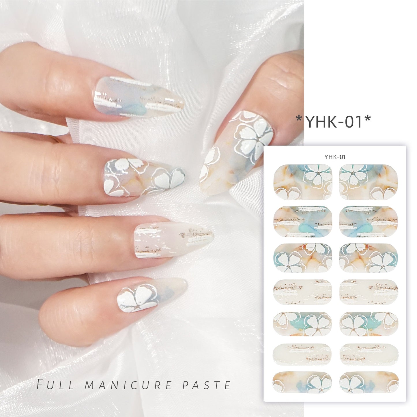 Spring Three-dimensional Relief Nail Stickers 3D Baking-free Waterproof Wholesale