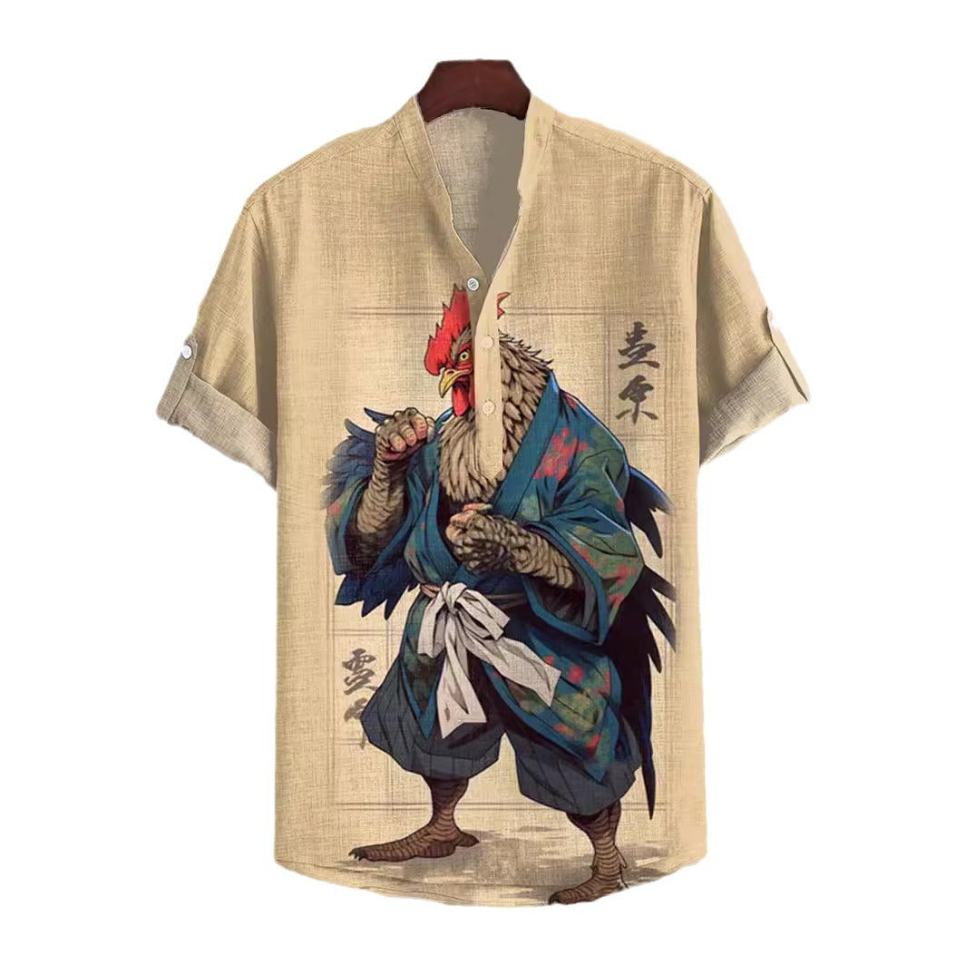 Digital Animal Style Short Sleeve Shirt