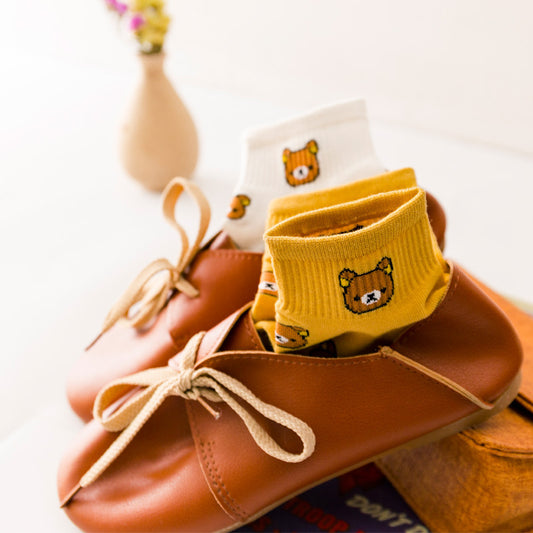 Cartoon Socks Women's Cotton Socks Japanese Sweet Cute Bear Boat Socks