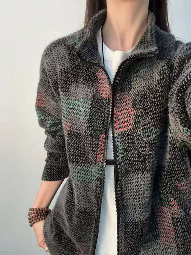 Mens Trendy Brand High-End Casual Knitted Cardigan Coat