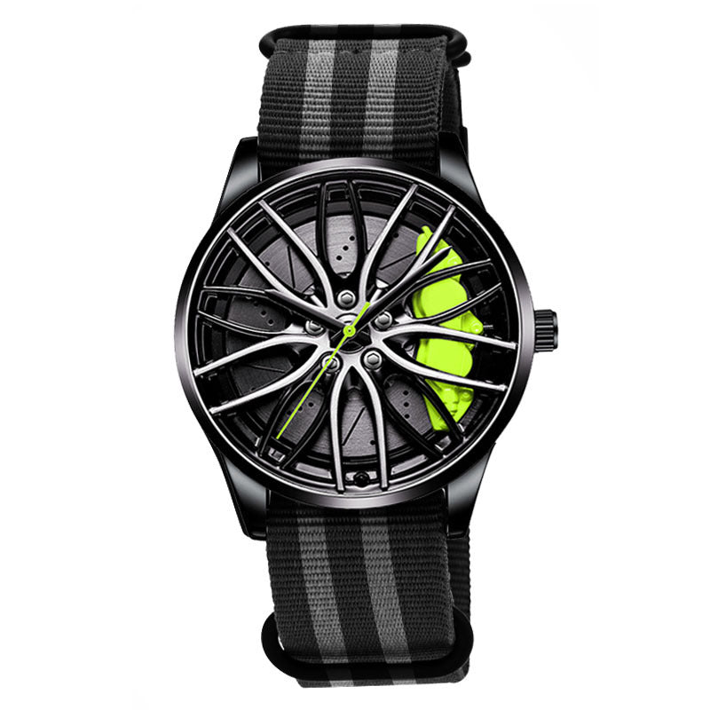 Nylon Wheel Hubs Creative Quartz Watch Men's Watch