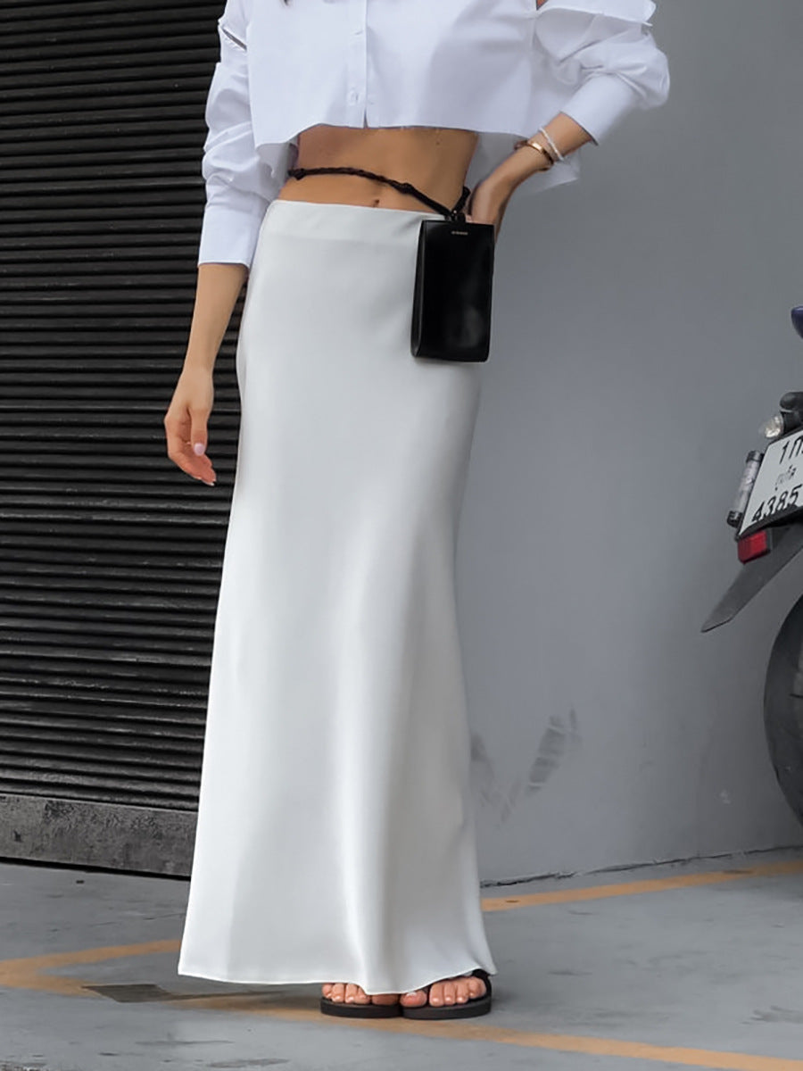 Women's Fashionable High Waist Figure Flattering Sheath Skirt