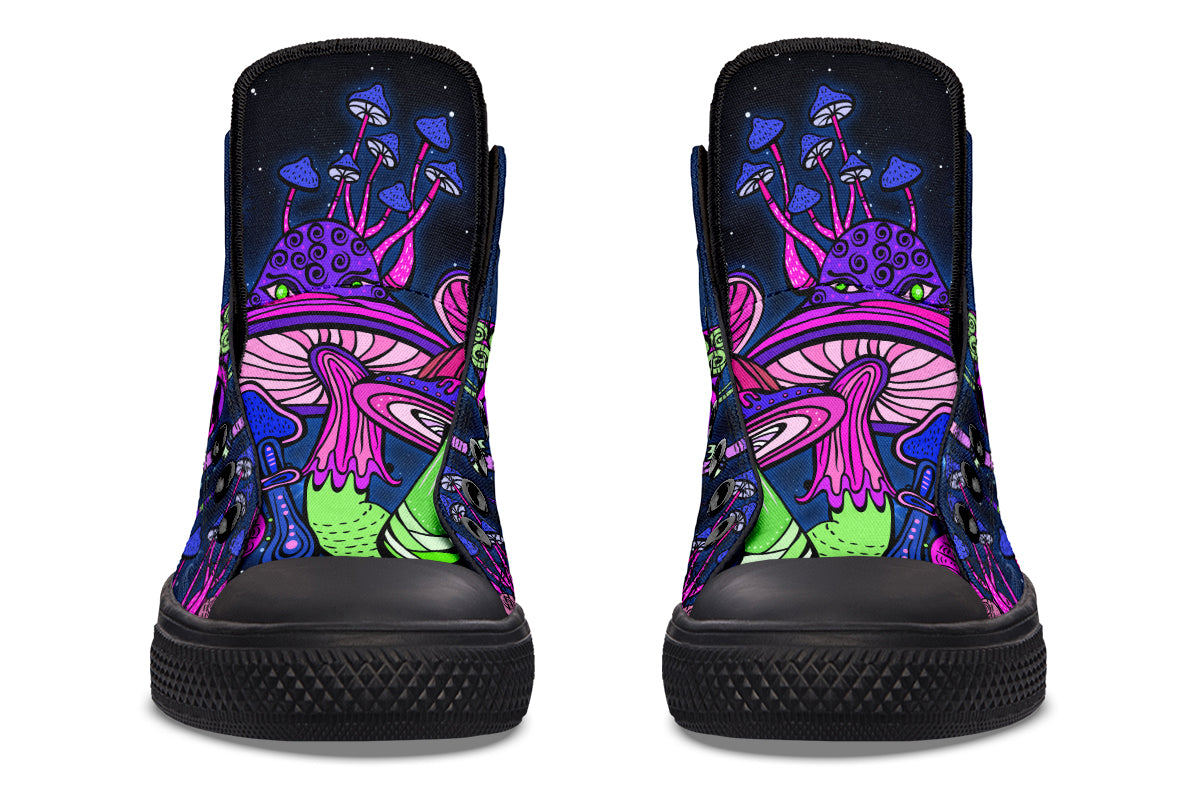 Printed Couple High-top Canvas Shoes