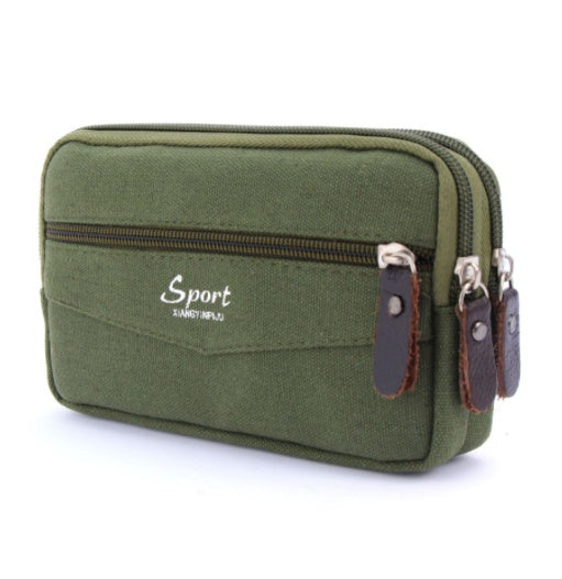 Ground Spread Belt Bag Men's Multifunctional Large Capacity  6.5 Inch