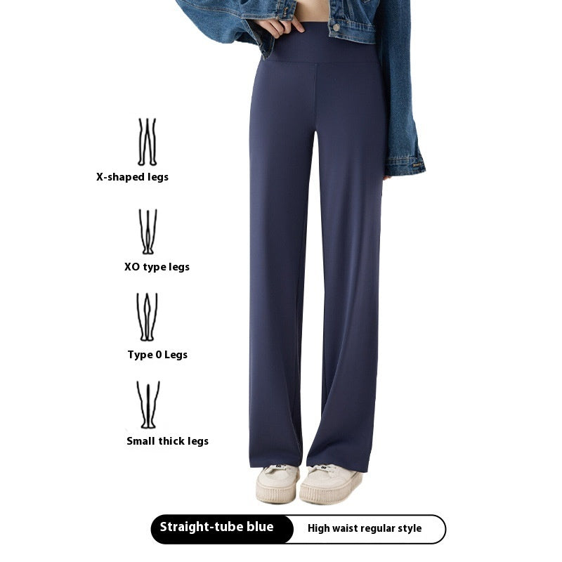 Shark Skin Narrow Version Straight-leg Pants Women