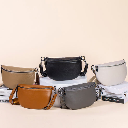 Genuine Leather Simple Women's High-grade Messenger Bag Shoulder