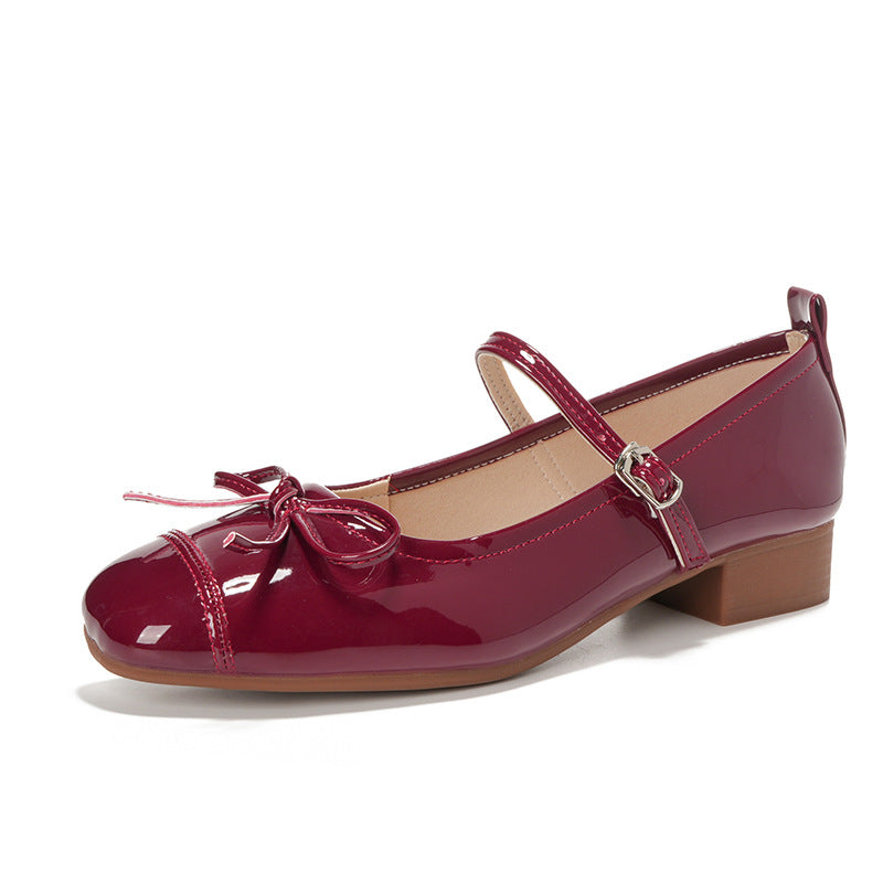 Multicolor Comfortable Low Heel Retro Easy Matching Soft Bottom Flats