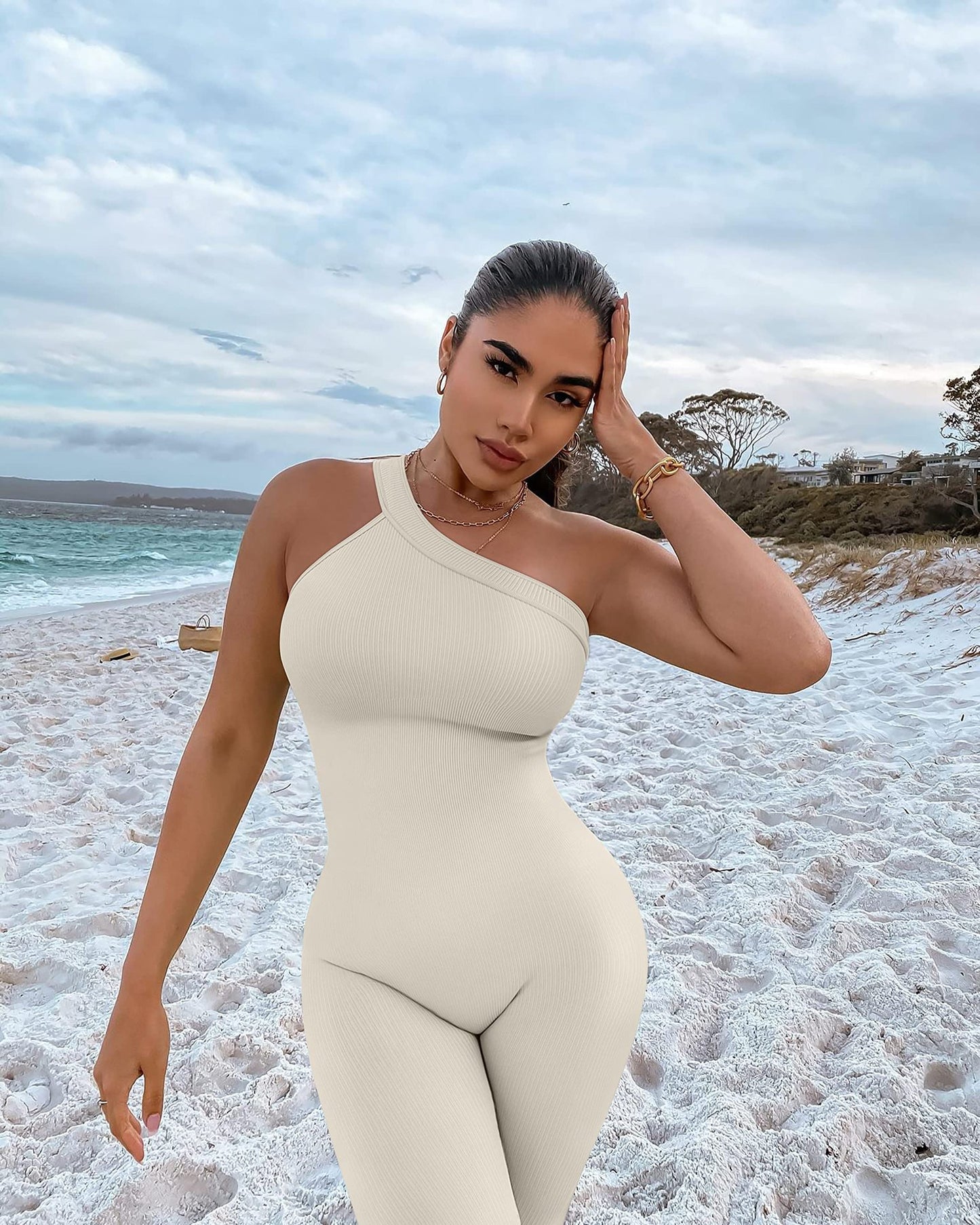 Dame Jumpsuit med høj elasticitet i europæisk og amerikansk stil