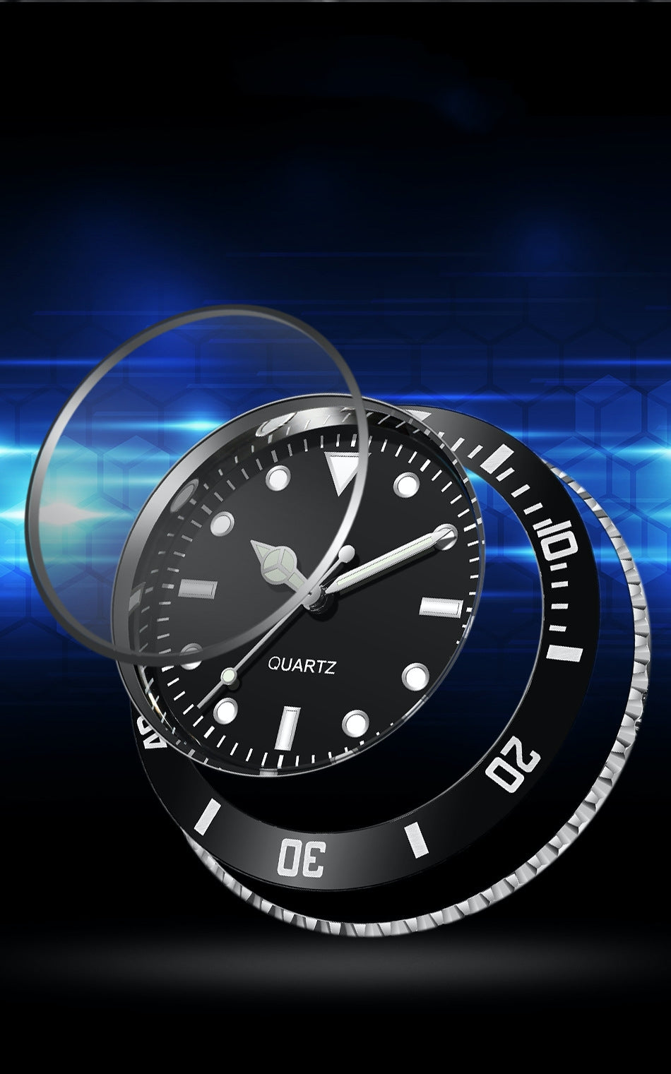 New Silicone Luminous Watch Fashion Waterproof Quartz Watch
