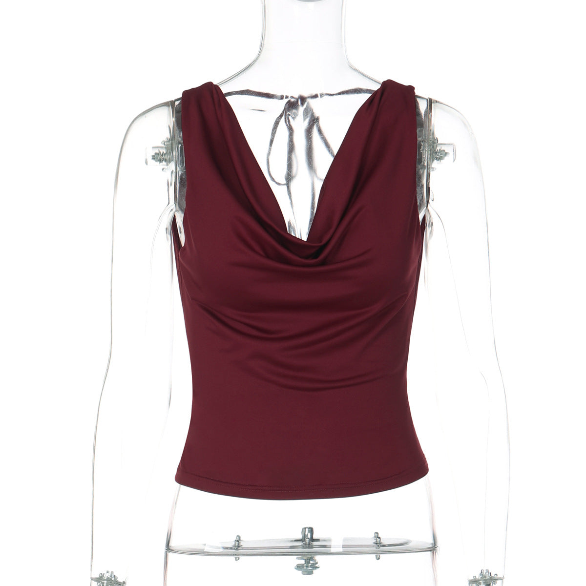 Womens Stylish Sexy Backless Top With Tie-up Details