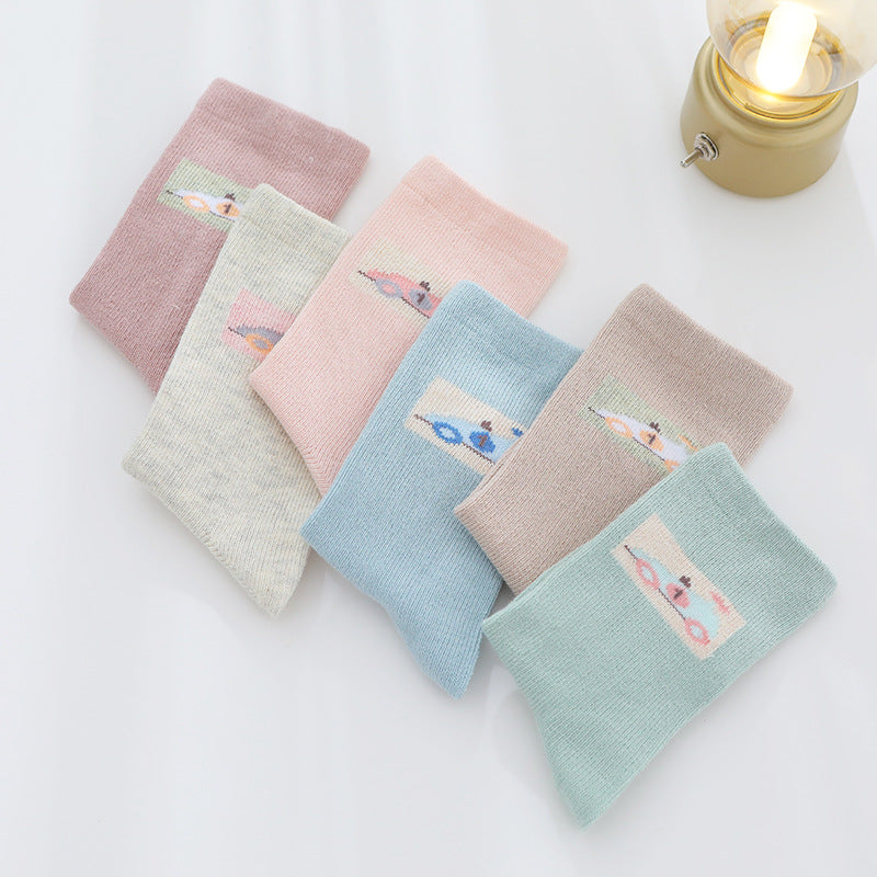 Cartoon Children's Socks Male And Female Baby In The Tube Lengthened