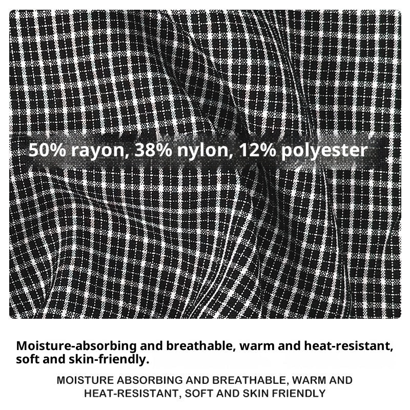 Polyester Women's Black White Gray Lattice Loose Pants