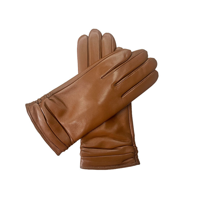 Women's Color Sheepskin Gloves Touch Screen