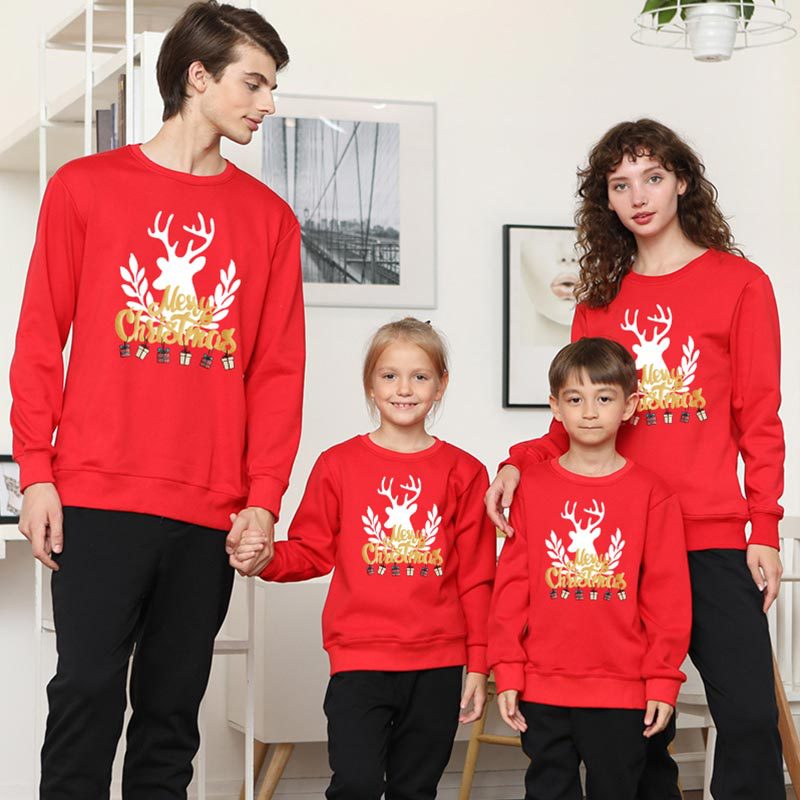 Julegnom Kreativt Sjovt Print Rund Hals Top