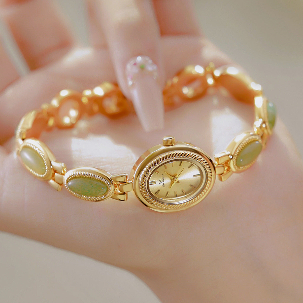 Natural Dongling Stone Hetian Jade Premium Chain Watch