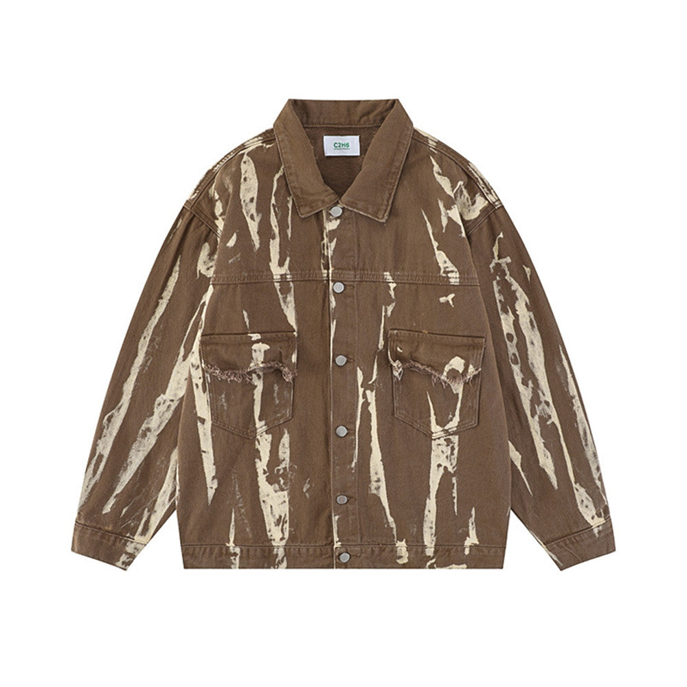 Men's Gradual Change Denim Jacket Coat
