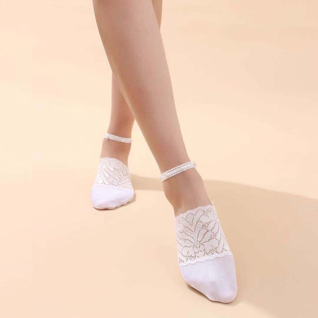 Women's Thin Shallow Mouth Glass Silk Cute Japanese Socks