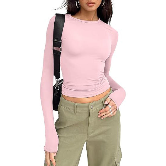 Women's Base-layer Round-neck Long-sleeve Top