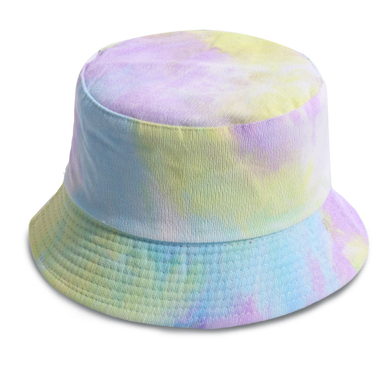 Tie-dyed Corduroy Fisherman Hat Women's Autumn And Winter