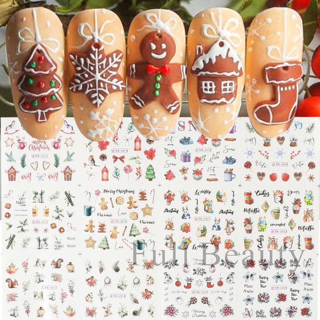 Cartoon Animal Nail Beauty Water Printing Stickers