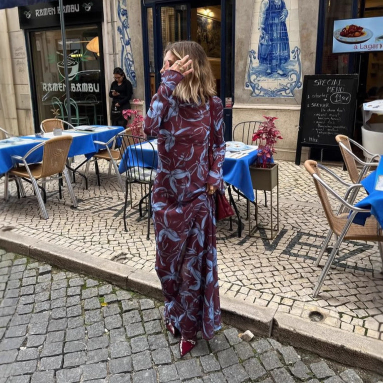 Fashionable Slim-fit Printed Dress For Women