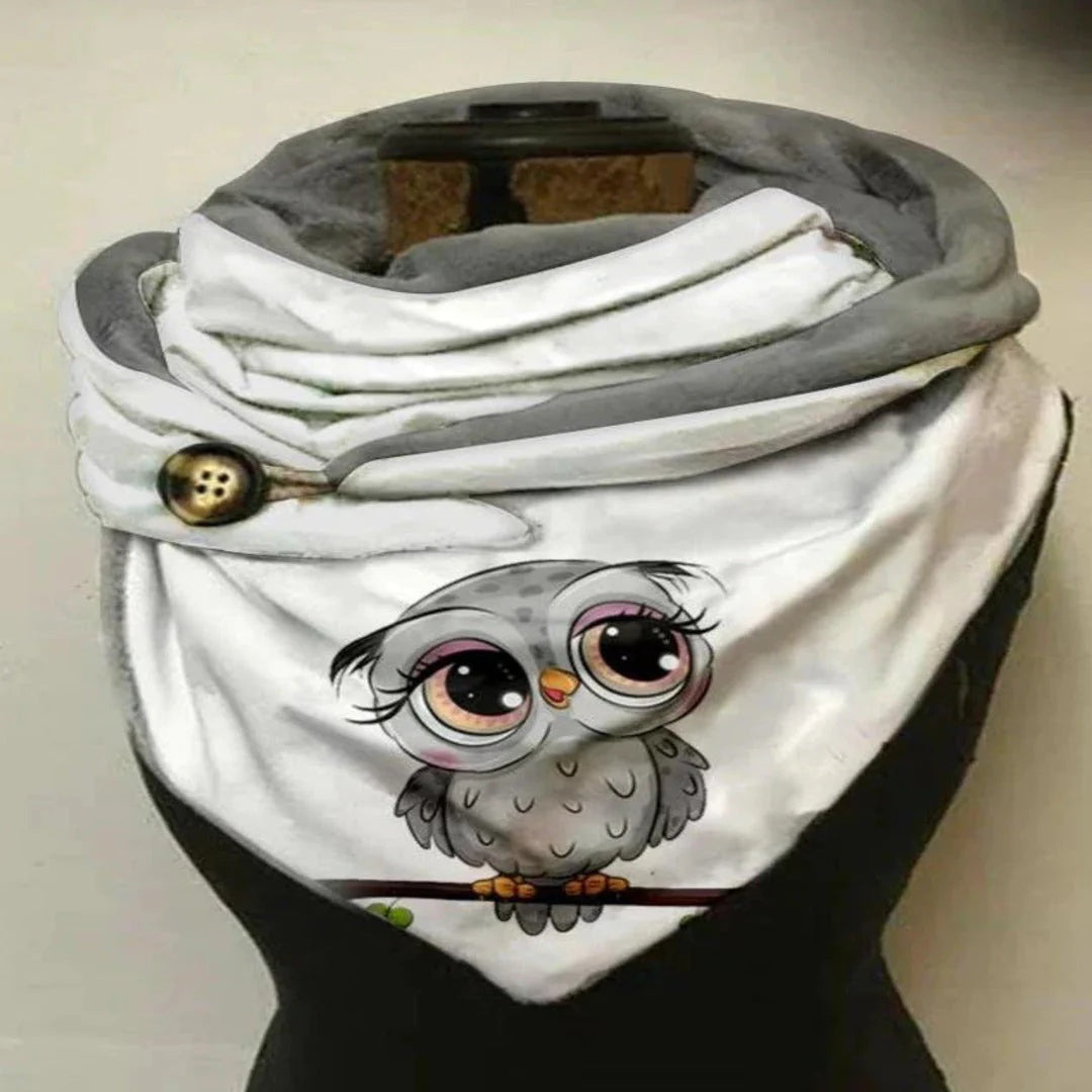 Women's Cotton Malaysia Warm Button Scarf
