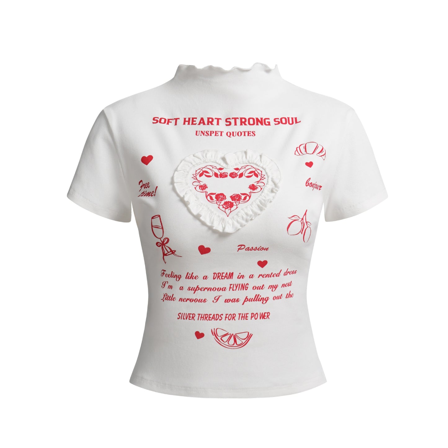 Heart Printing Ins Summer Personalized Minority Loose Women's Short Sleeve