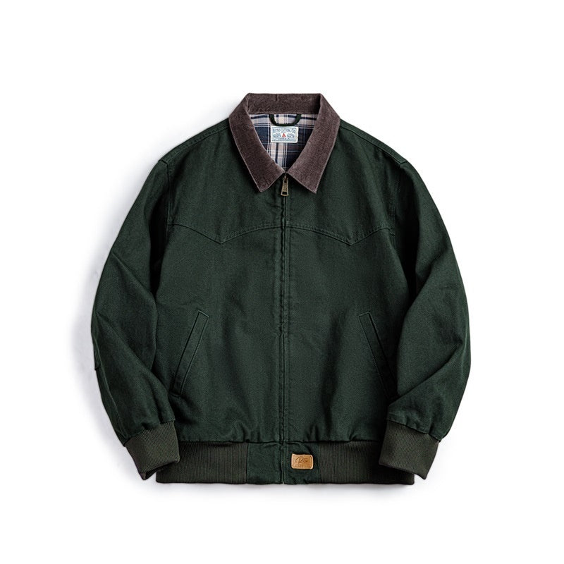 American Retro Heavy Santa Fe Canvas Jacket Washed Pure Cotton