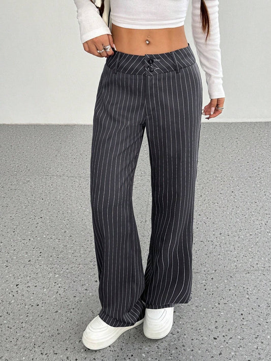 Women's Casual Striped Flared Pants