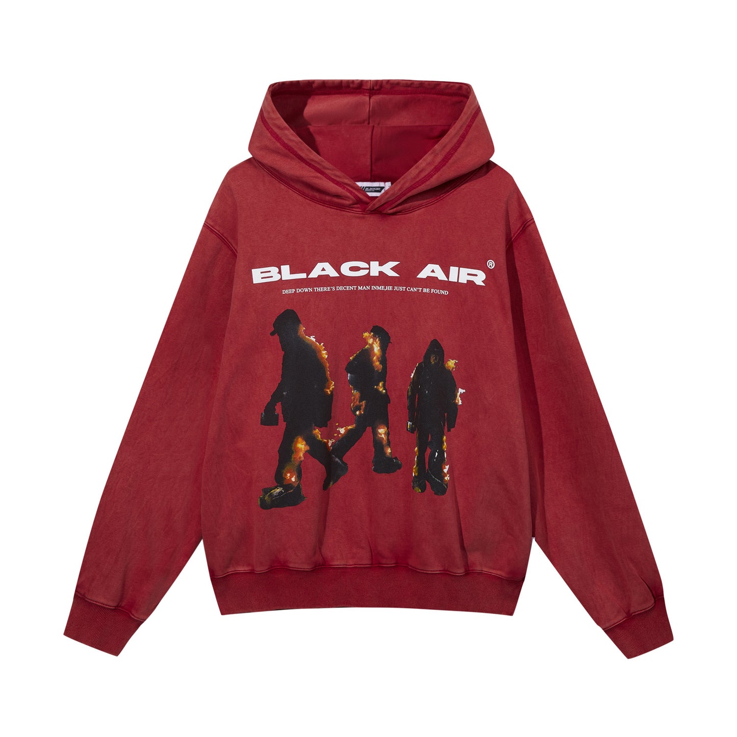 Casual Street Fashion Brand Men's Clothing Flame Sweater