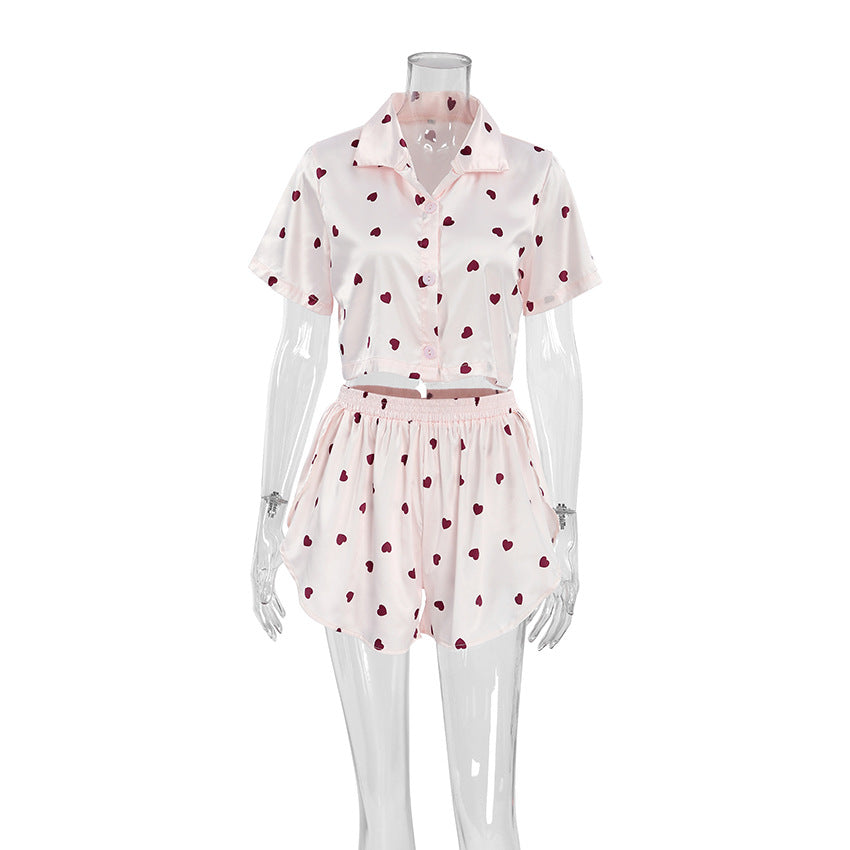 Women's New Best-Selling Heart-Print Set