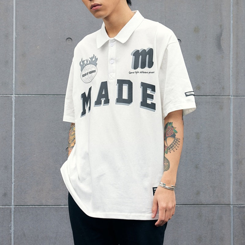 Vintage Loose Men's Half Sleeve T-shirt
