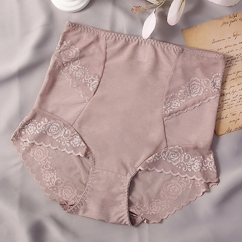 Women's Fashionable Simple Solid Color Lace High Waist Shorts
