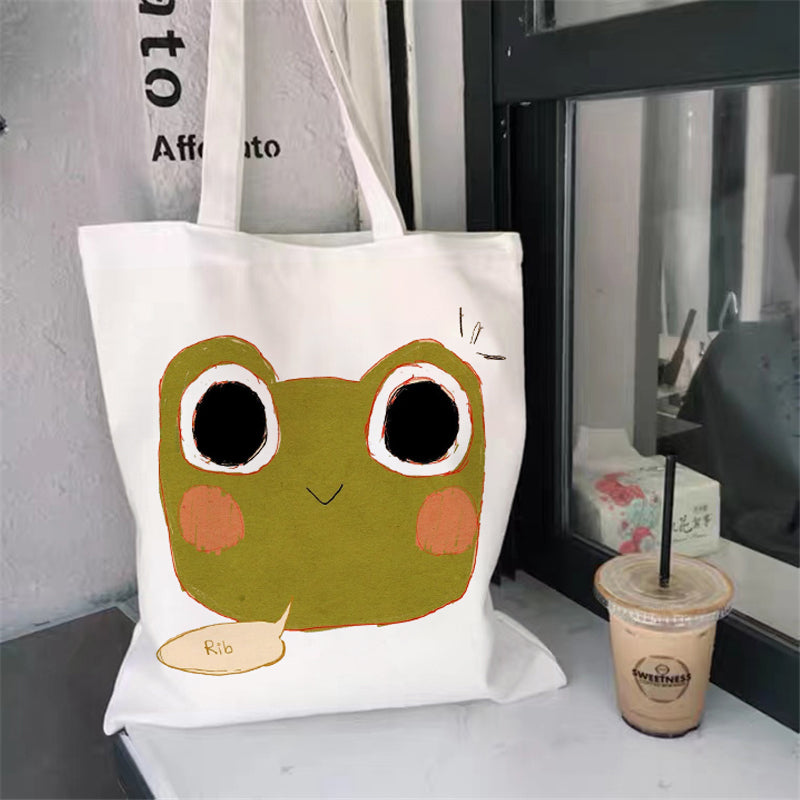 Printed Student Hand-held Shoulder Canvas Bag