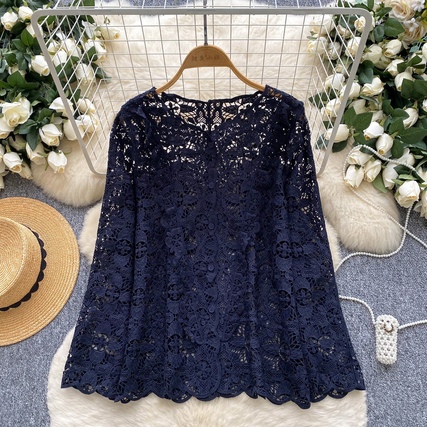 Women's Hollow Out Crochet Lace Top