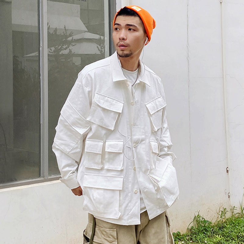 Heavy Industry Custom Spring And Autumn New Japanese Style Workwear Jacket Shirt
