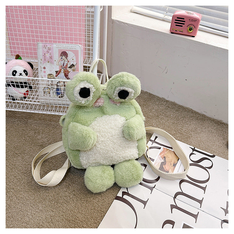 Soft And Adorable Frog Doll Plush Bag